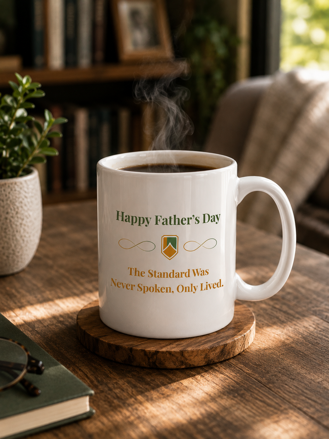 The Standard Was Never Spoken Only Lived Mug | Inspirational Father’s Day Coffee Mug | Meaningful Gift for Dad - PTAS_0015A_M