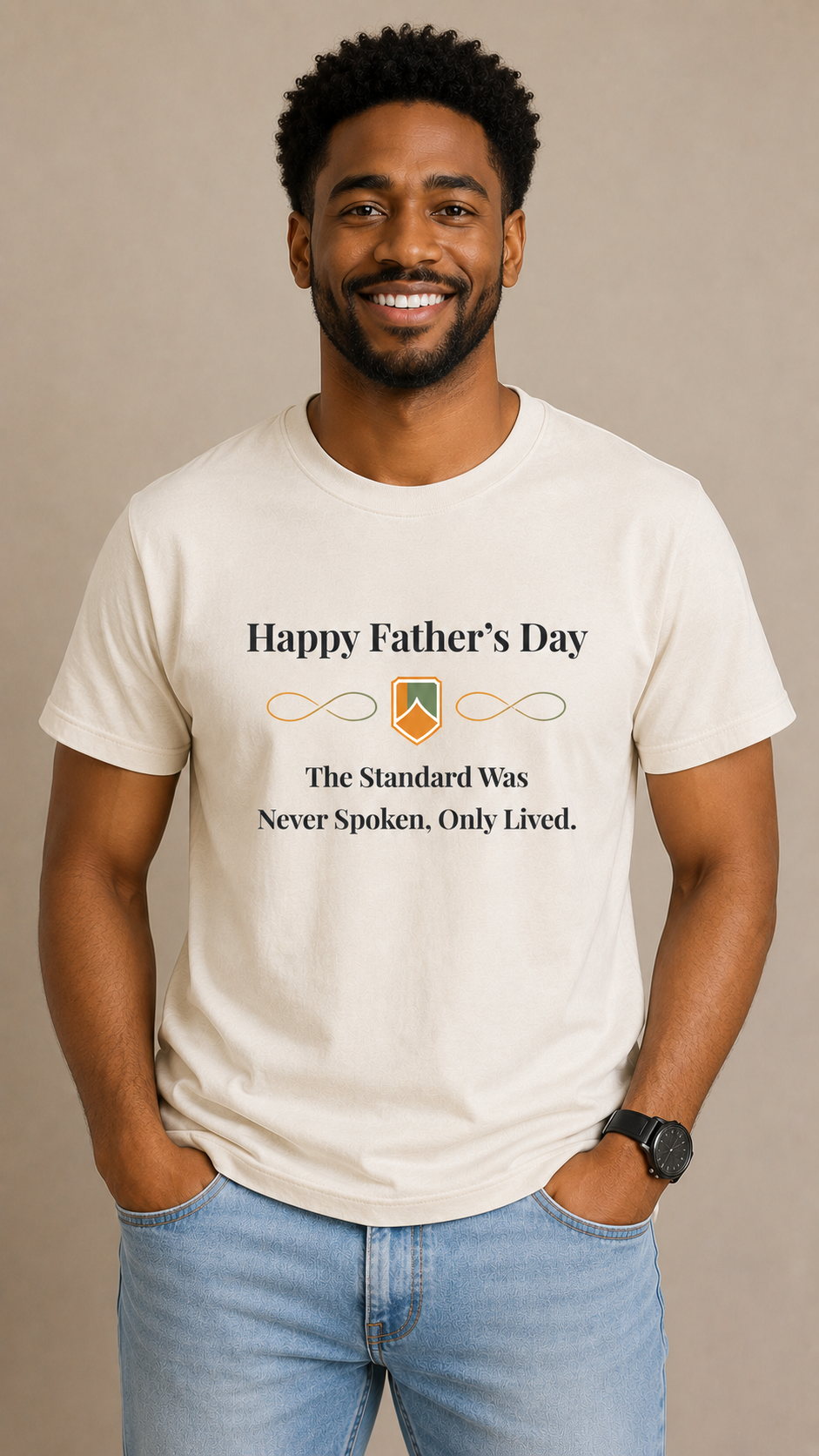 The Standard Was Never Spoken Only Lived T-Shirt | Inspirational Father’s Day Shirt | Meaningful Gift for Dad - PTAS_0015A_T
