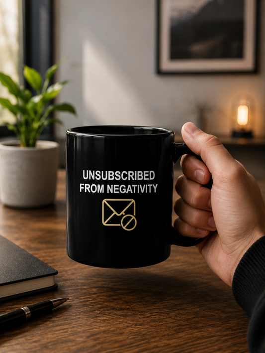 Unsubscribed From Negativity Mug | Positive Mindset Coffee Mug | Minimal Motivational Quote Cup - PTA024M