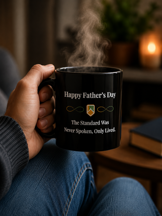 The Standard Was Never Spoken Only Lived Mug | Inspirational Father’s Day Coffee Mug | Meaningful Gift for Dad - PTAS_0015B_M