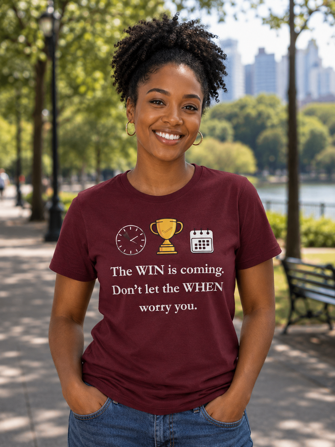 Success Mindset T-Shirt | The Win Is Coming | Minimal Inspirational Graphic Tee - PTA040T_D