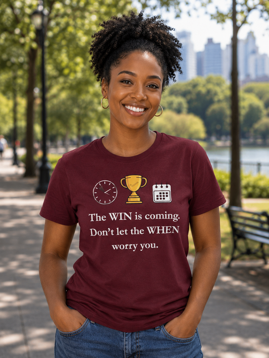Success Mindset T-Shirt | The Win Is Coming | Minimal Inspirational Graphic Tee - PTA040T_D
