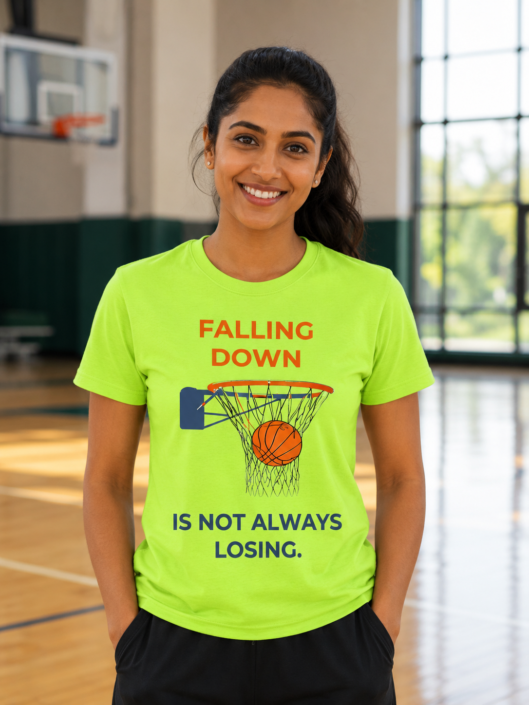 Resilience Quote T-Shirt | Falling Down Is Not Always Losing | Minimal Design Tee - PTA033T