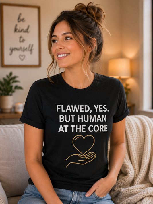 Human At The Core Shirt | Self Love Motivational T-Shirt | Minimal Unisex Tee - PTA016T
