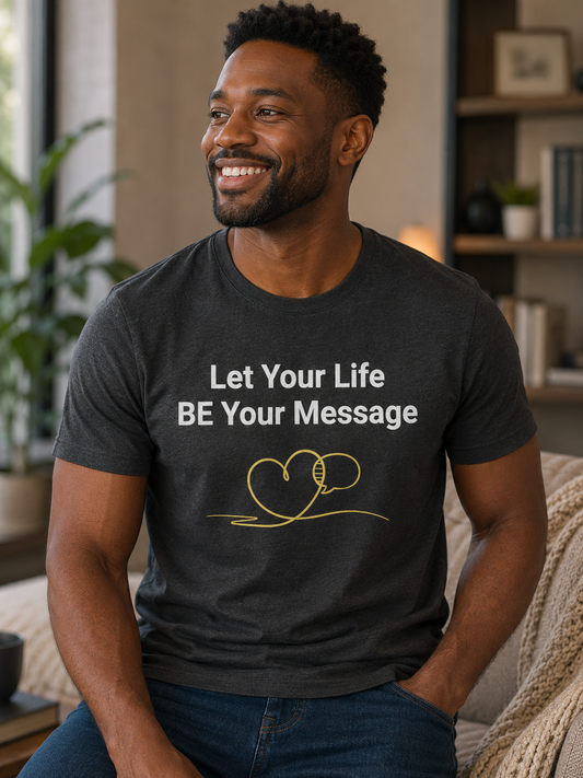 Motivation Quote T-Shirt | Let Your Life Be Your Message | Minimal Graphic Tee - PTA022T