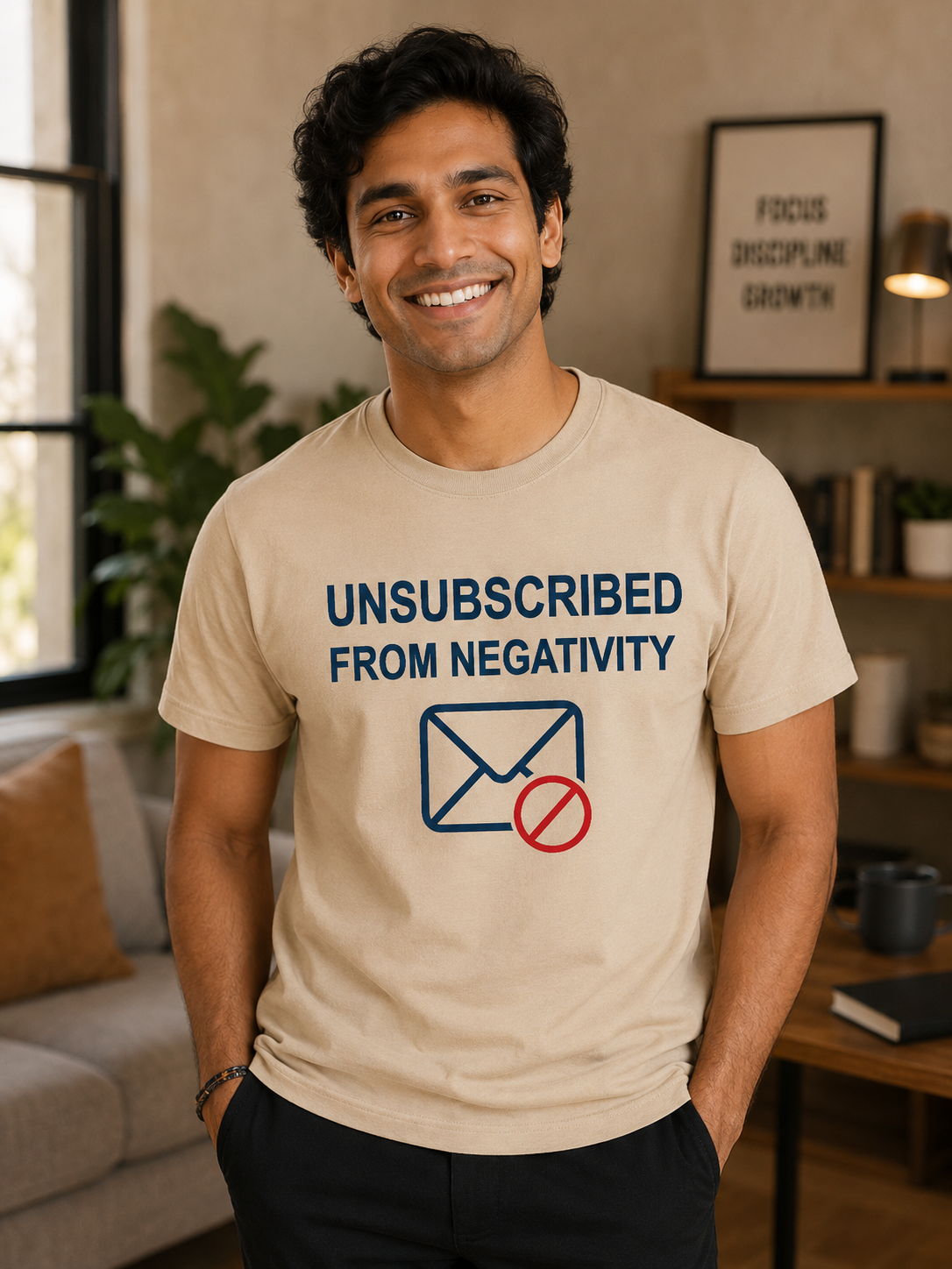 Unsubscribed From Negativity T-Shirt | Funny Positive Quote Graphic Tee | Minimal Unisex Shirt - PTA024T