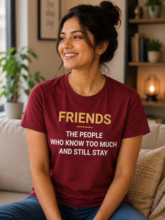 Friends Know Too Much Shirt | Funny Best Friends Quote T-Shirt | Unisex Tee - PTA018T
