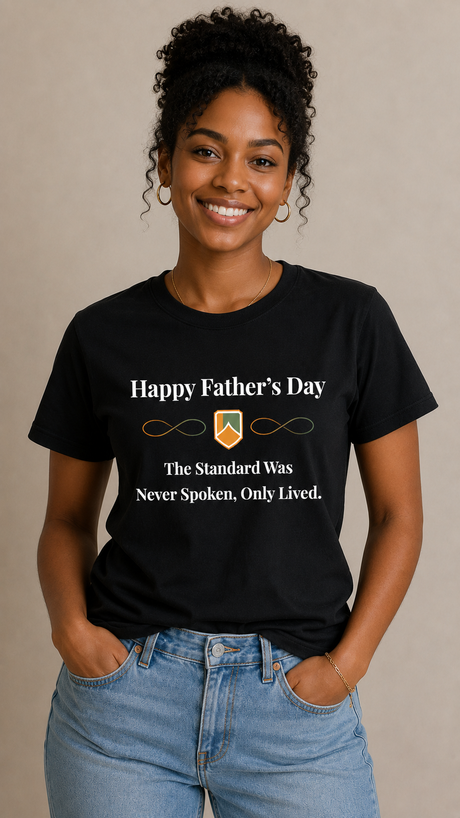 The Standard Was Never Spoken Only Lived T-Shirt | Inspirational Father’s Day Shirt | Meaningful Gift for Dad - PTAS_0015B_T